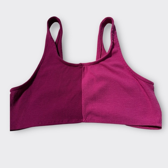 LOT of 2 WILD FABLE TARGET 2 TONE Bralette Sport Crop Tank Top Green Pink XL - Picture 6 of 8